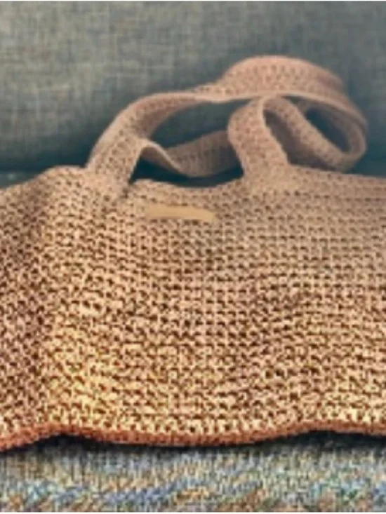 Original Burberry Extra Large Goddess Brown Woven Tote - Picture 7 of 7